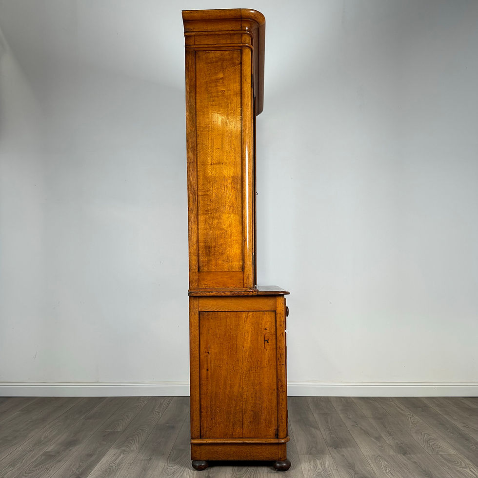 Thumbnail: Antique 19th Century Golden Oak Bookcase On Cupboard Of Finest Quality ( REF AF