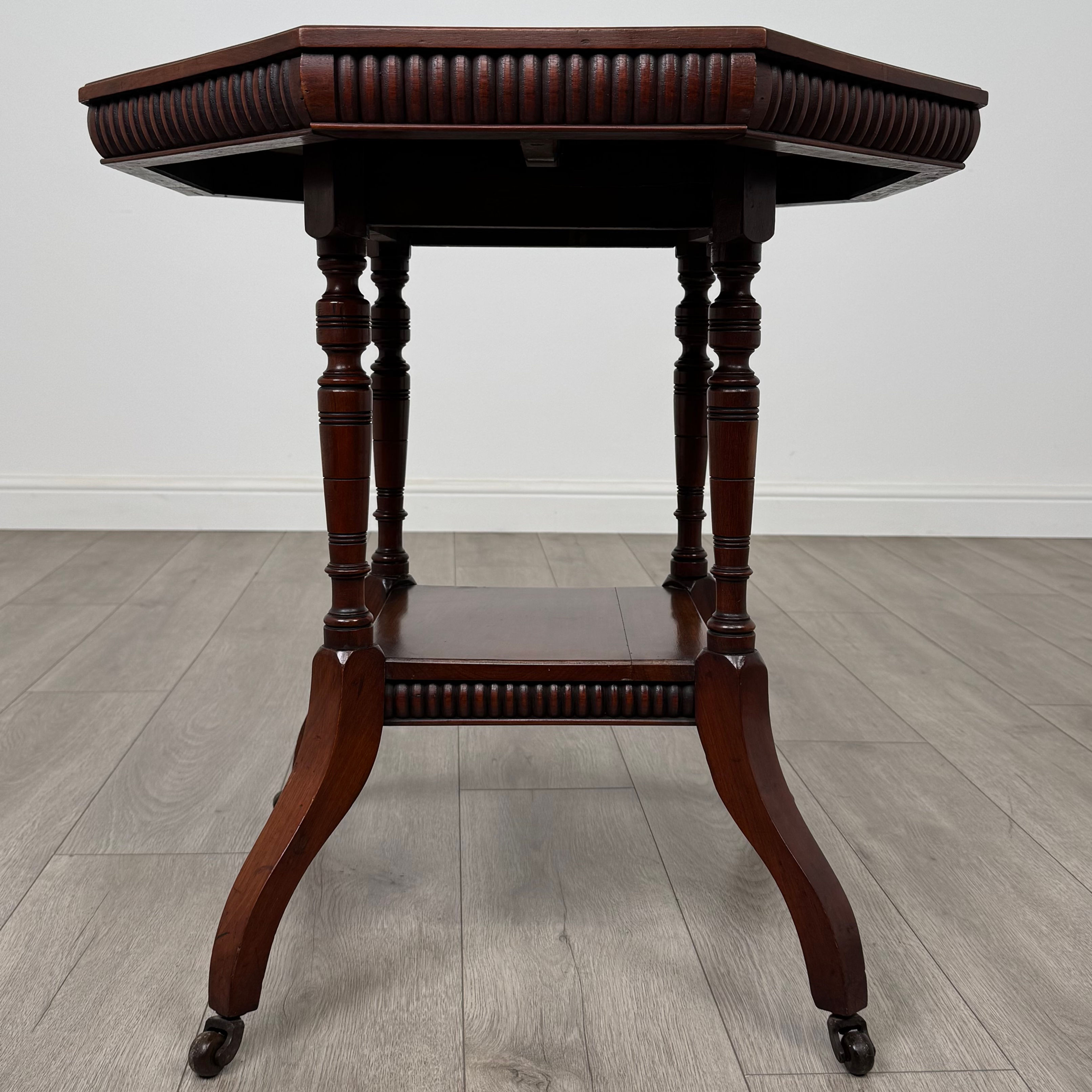 Antique 20th Century Octagonal Side Table In Mahogany ( REF AF-4744 )