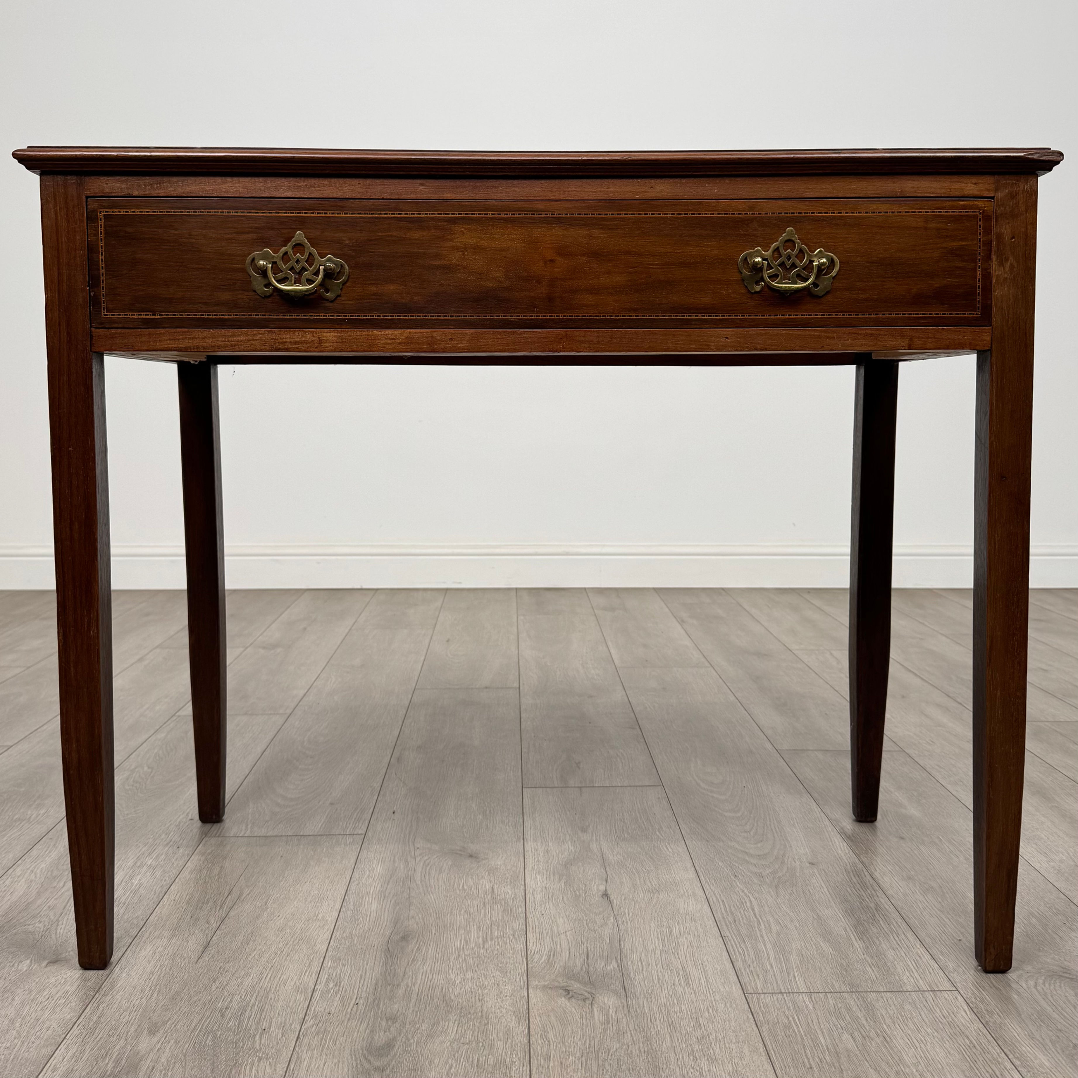 Antique 20th Century Inlaid Writing Table In Mahogany ( REF AF-4857 )