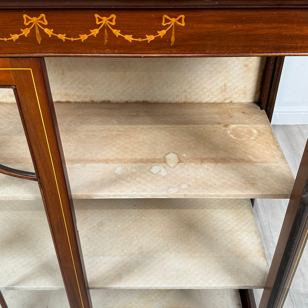 Thumbnail: Antique 20th Century Inlaid Display Cabinet In Mahogany ( REF AF-3775 )