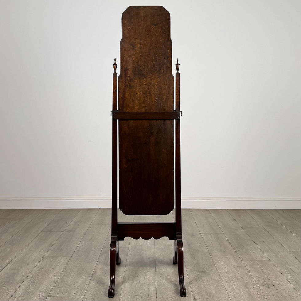 Thumbnail: Antique 20th Century Georgian Style Cheval Mirror In Mahogany ( AF-5578 )