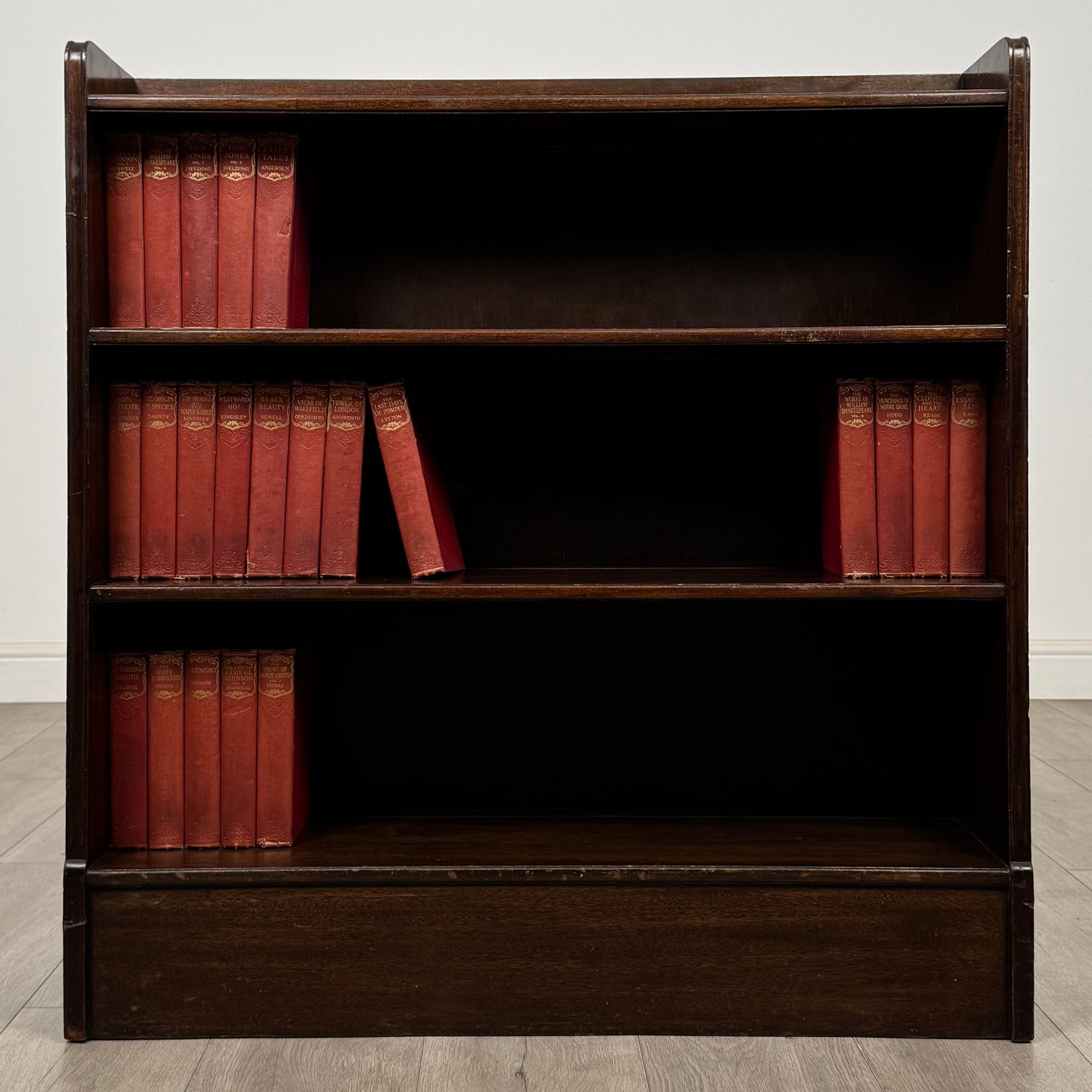 Antique 20th Century Open Bookcase In Mahogany ( AF-5618 )