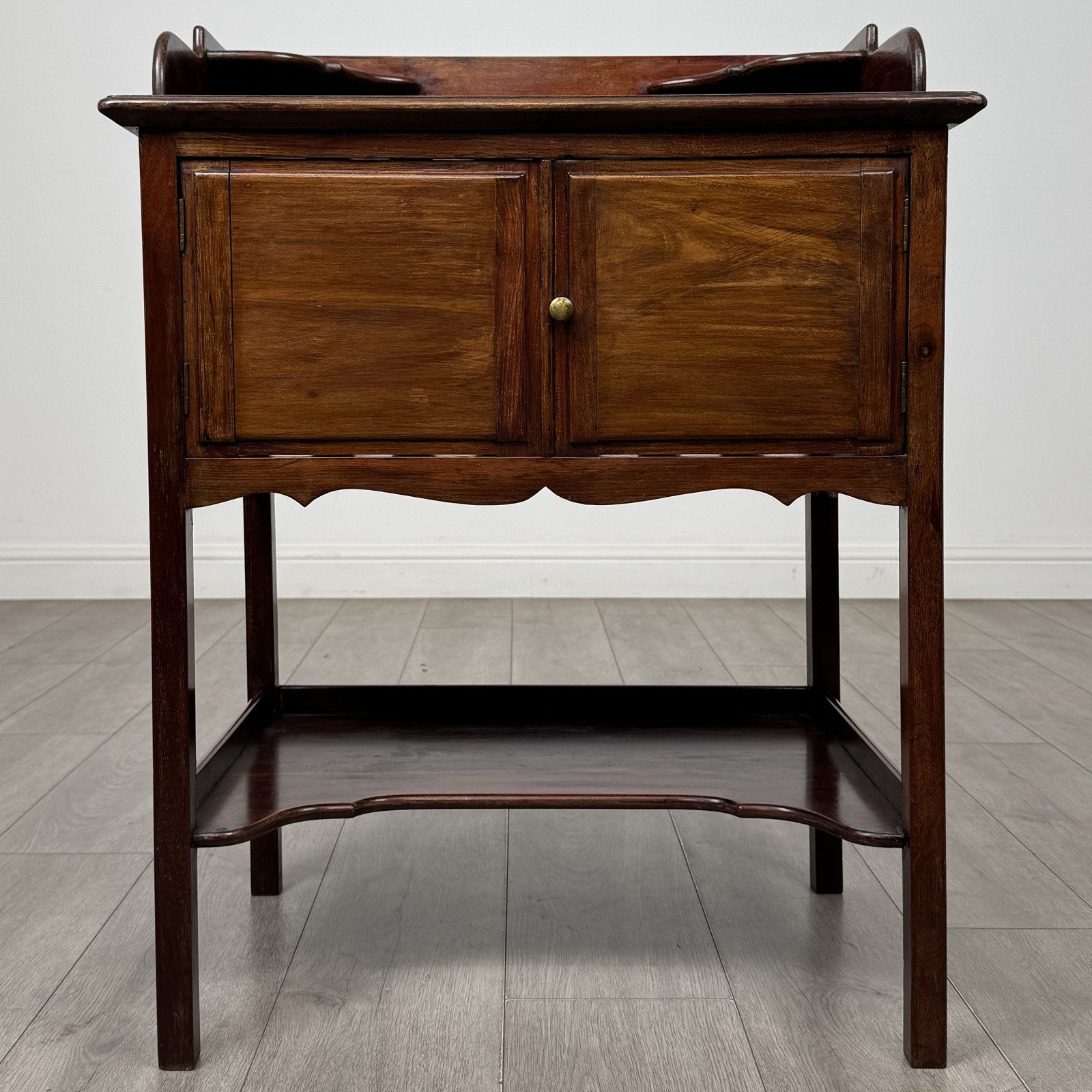 Antique Edwardian Mahogany Cupboard | Marble Top | AF-6506