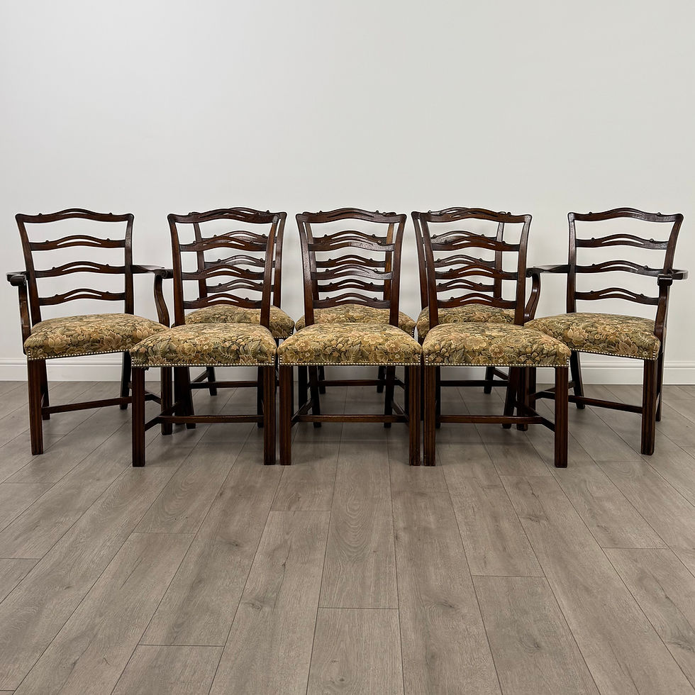 Antique 19th Century Set Of 8 Mahogany Dining Chairs ( REF AF-4161 )