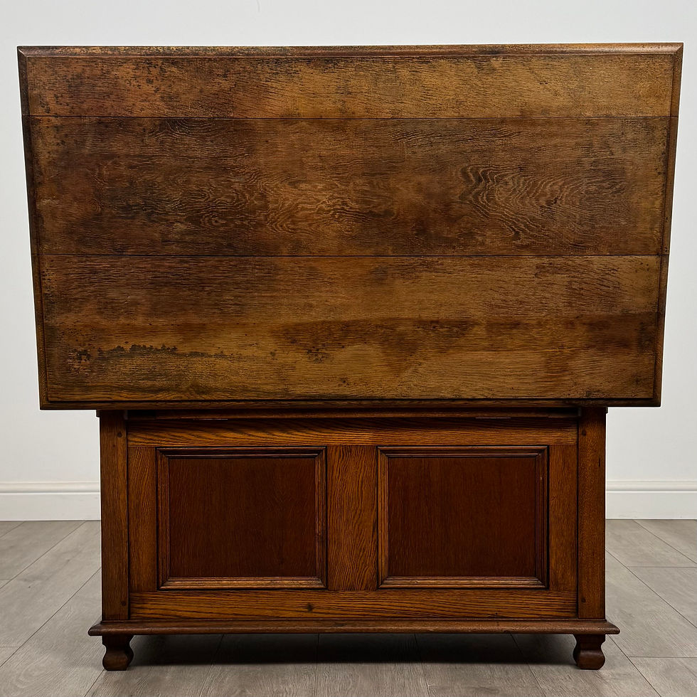 Thumbnail: Antique 20th Century Good Quality Monks Bench In Golden Oak ( REF AF-5162 )