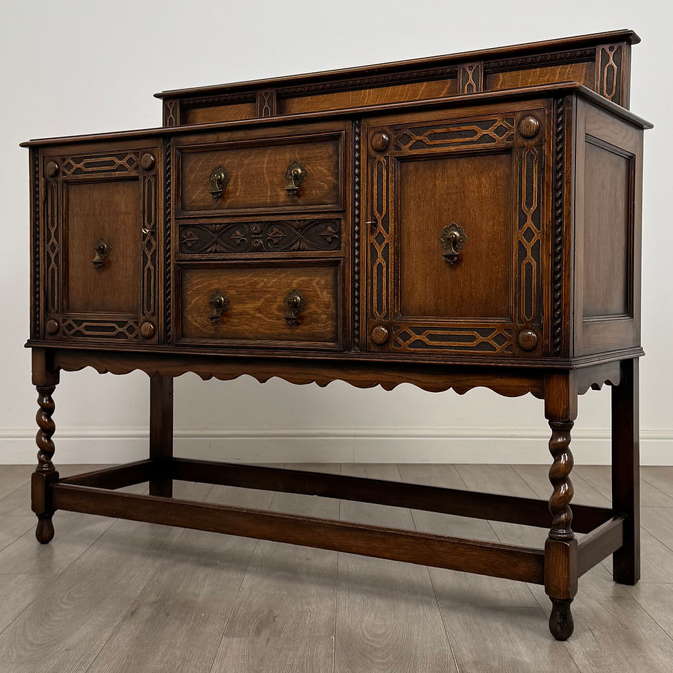 Thumbnail: Antique 20th Century Jacobean Style Sideboard In Oak ( AF-5567 )