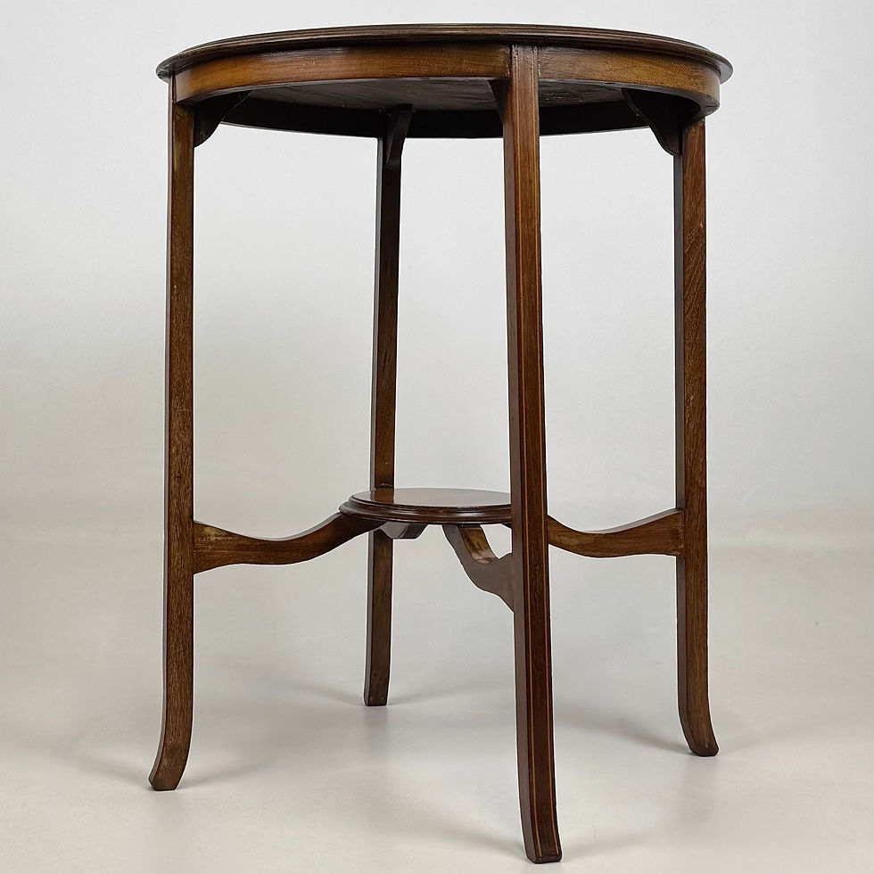 Thumbnail: Antique 20th Century Round Edwardian Side Table In Mahogany ( AF-5784 )