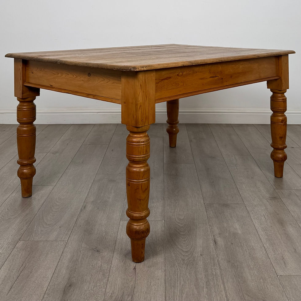 Thumbnail: Antique 20th Century Farmhouse Dining Table In Pine ( AF-6138 )