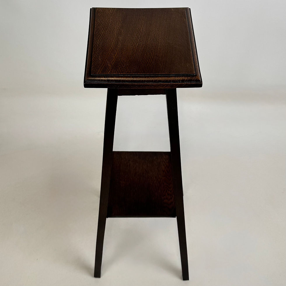Thumbnail: Antique 20th Century Good Quality Edwardian Plant Stand In Oak ( AF-5713 )