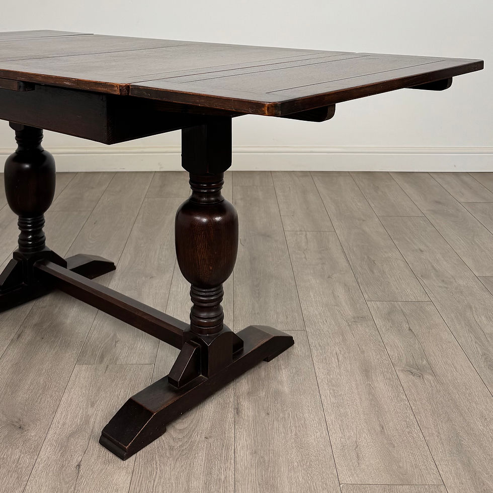 Thumbnail: Antique 20th Century Good Quality Draw Leaf Dining Table In Oak ( REF AF-5183 )