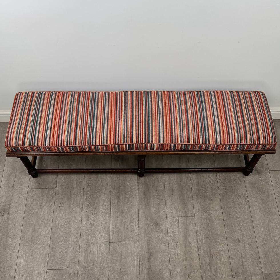 Thumbnail: Antique 20th Century Good Quality Bench In Oak ( AF-5975 )