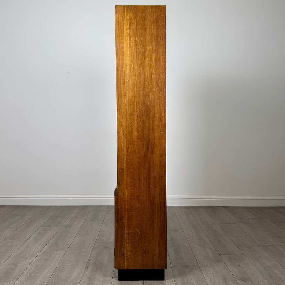 Thumbnail: Vintage 20th Century Display Cabinet In Golden Oak ( AF-6152 )
