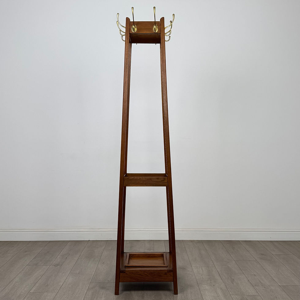 Thumbnail: Antique 20th Century Arts & Crafts Style Coat Stand In Oak ( AF-5700 )