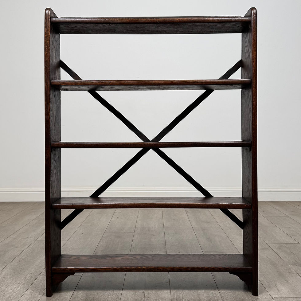 Thumbnail: Antique 20th Century Industrial Style Open Bookcase In Oak ( AF-6299 )