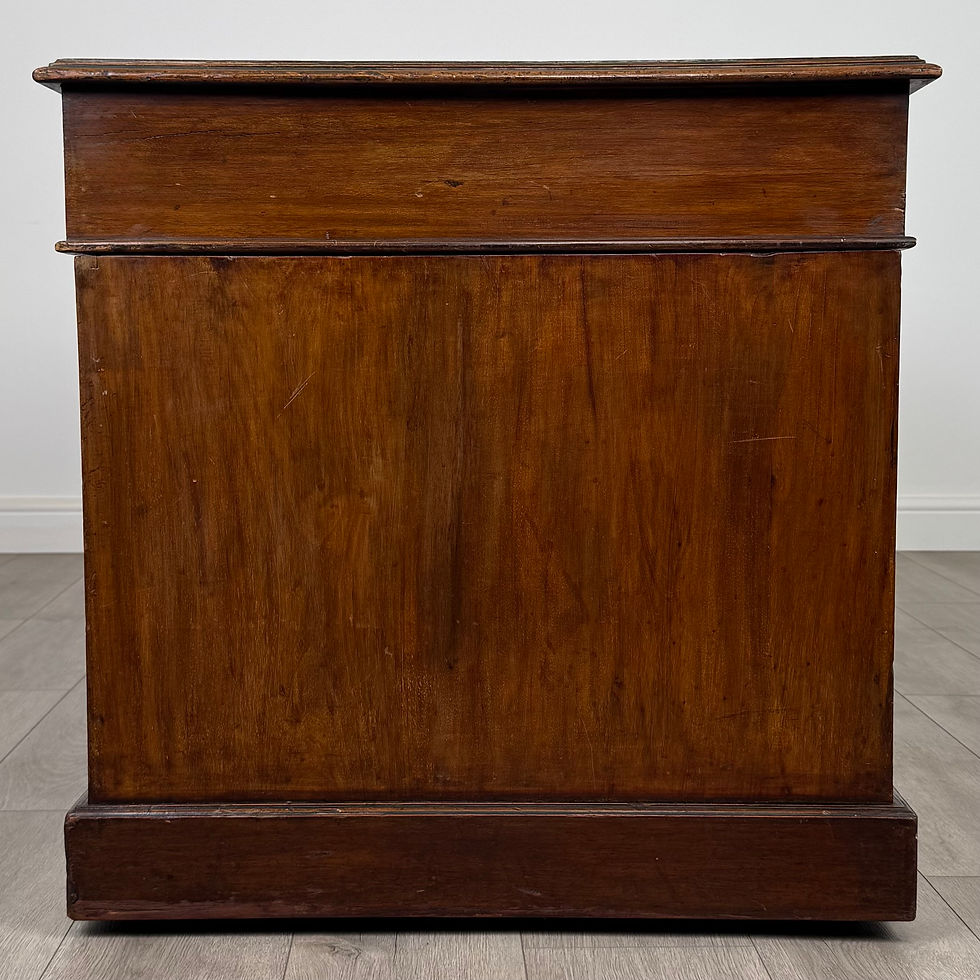 Thumbnail: Antique 19th Century Fine Quality Pedestal Desk In Mahogany ( REF AF-4114 )