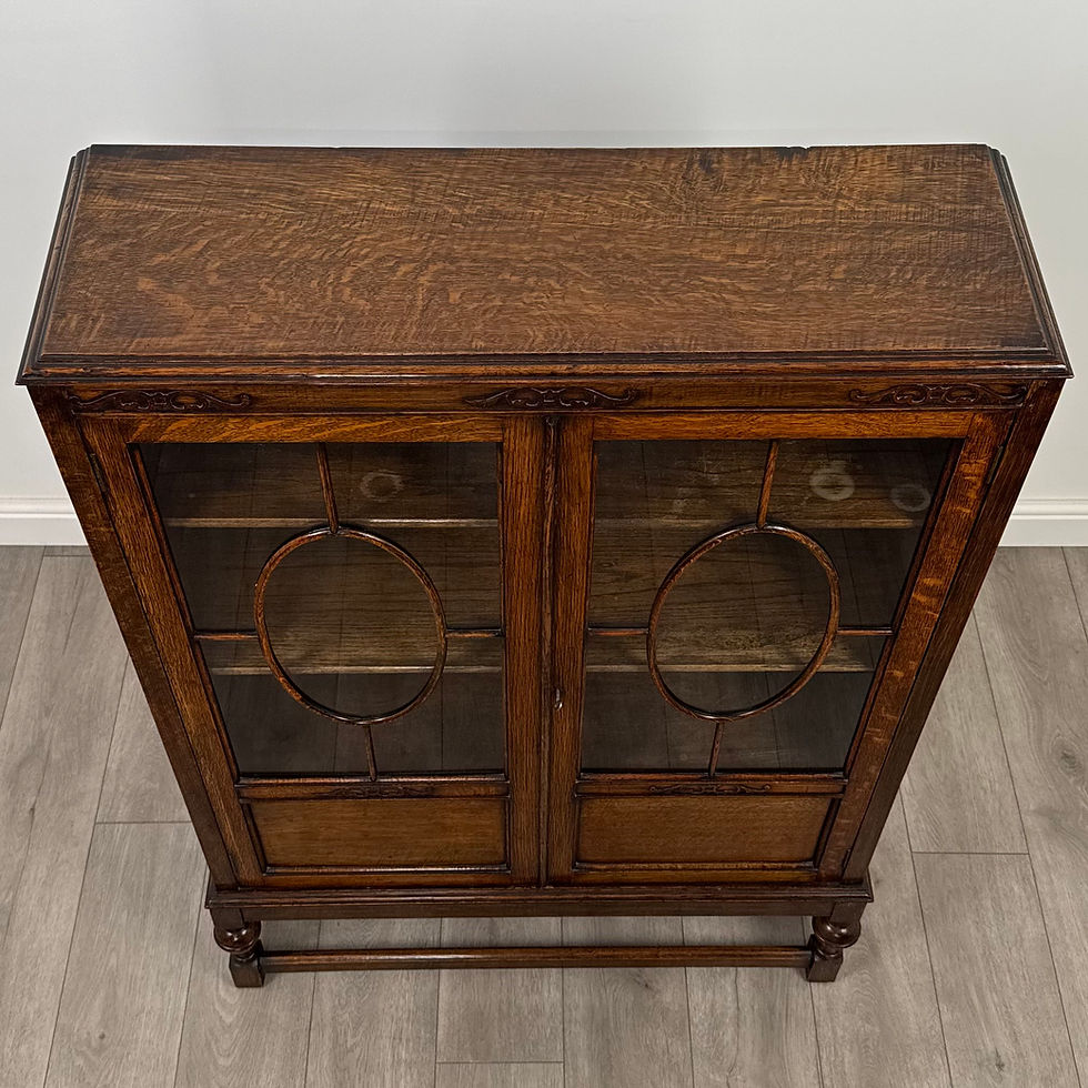 Thumbnail: Antique 20th Century Glazed Display Cabinet In Oak ( REF AF-4639 )