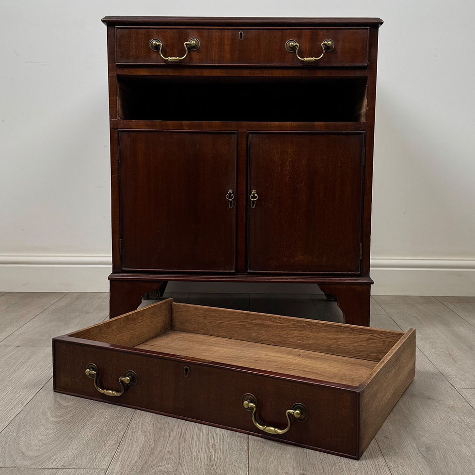 Thumbnail: Antique 19th Century Small Victorian Cupboard In Mahogany ( AF-6528 )