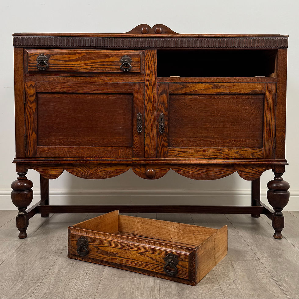Thumbnail: Antique 20th Century Edwardian Sideboard In Oak ( AF-5597 )