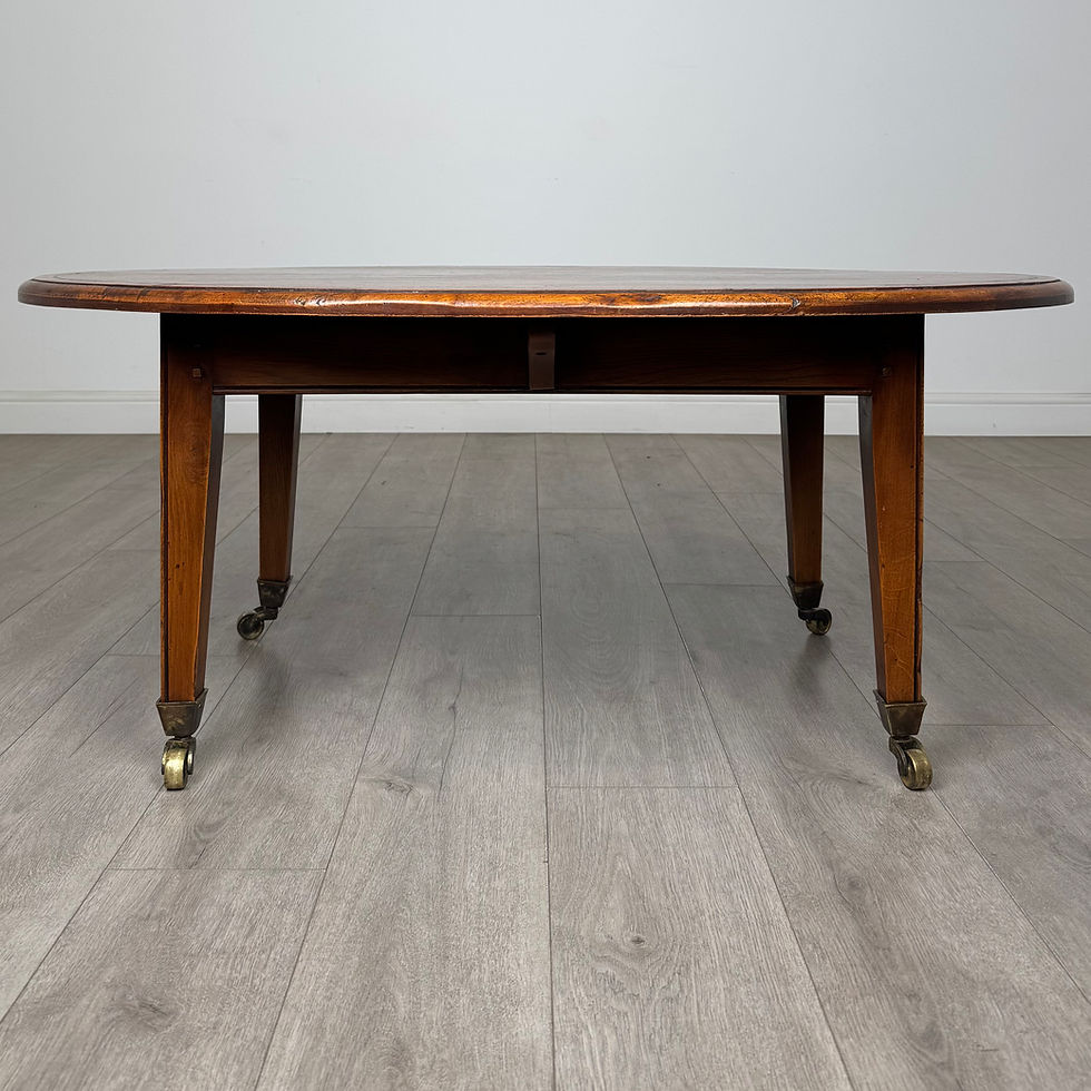 Thumbnail: Vintage 20th Century Oval Coffee Table In Oak ( AF-5767 )