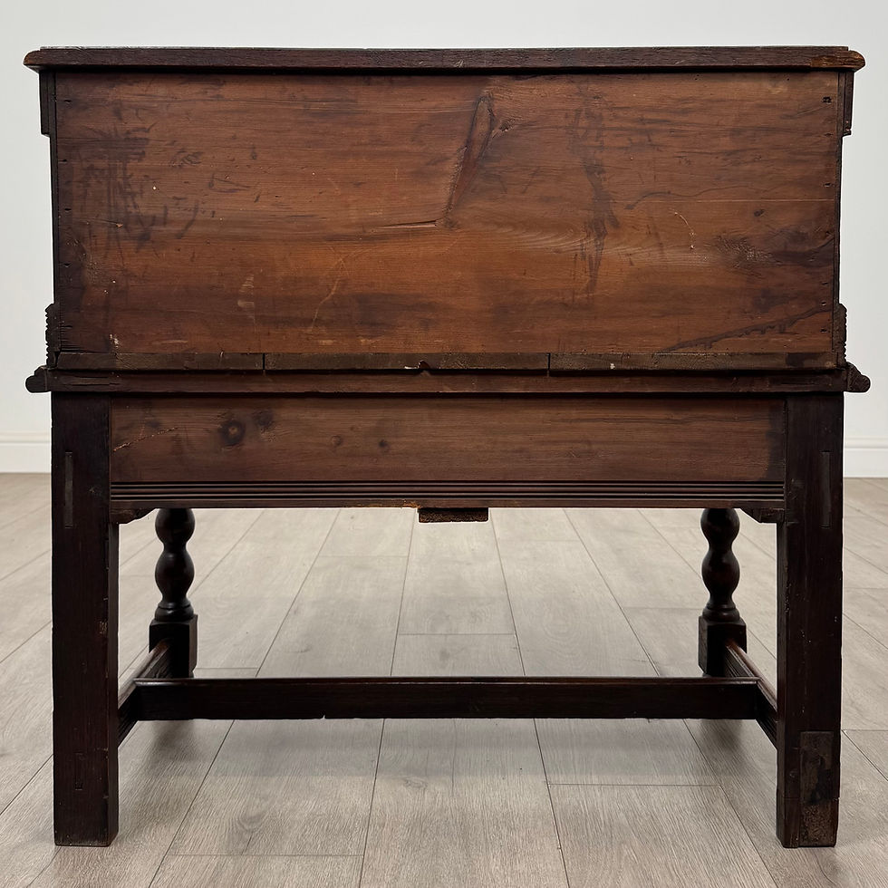 Thumbnail: Antique 19th Century Carved Victorian Chest On Stand In Oak ( AF-5799 )