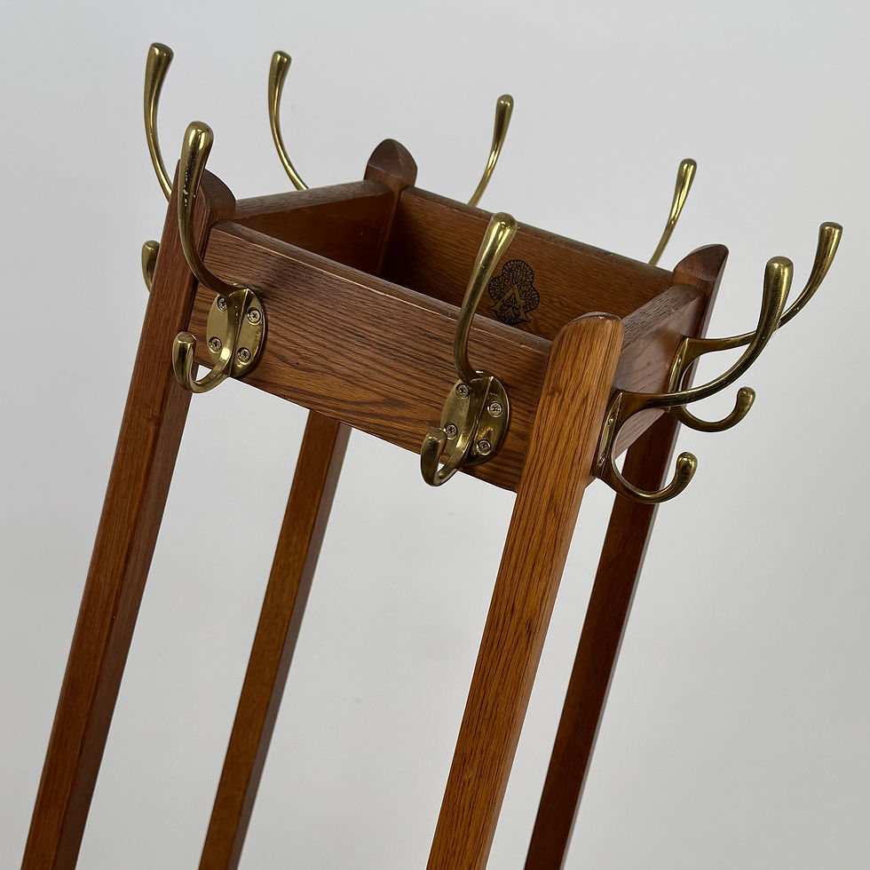 Thumbnail: Antique 20th Century Arts & Crafts Style Coat Stand In Oak ( AF-5700 )