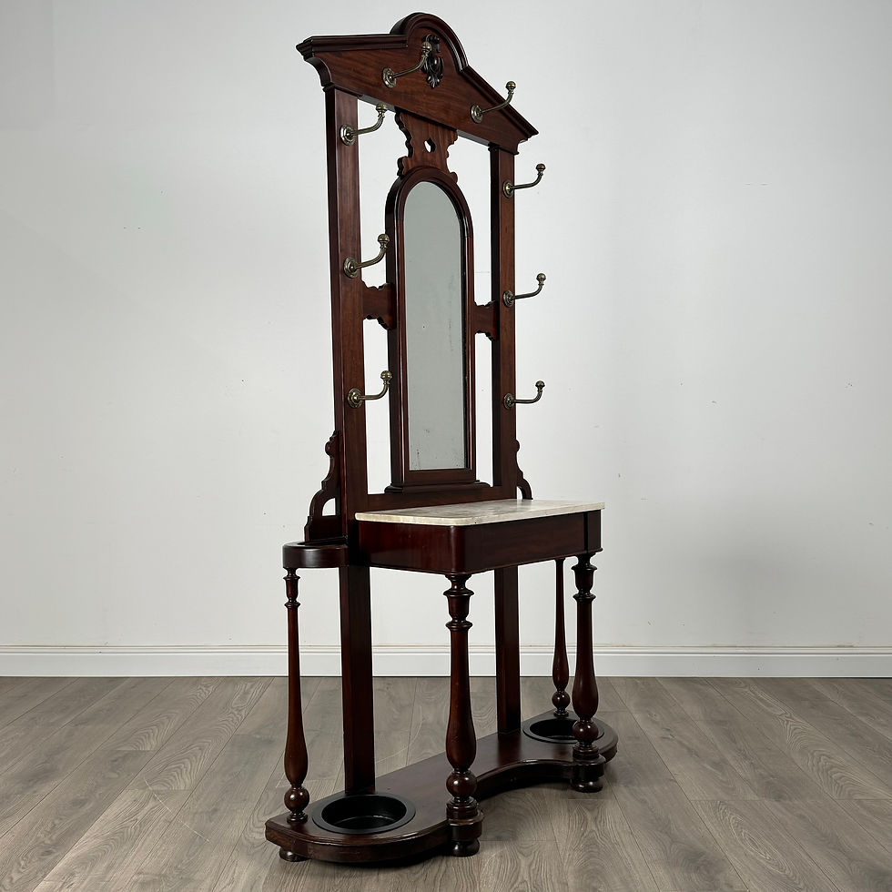 Thumbnail: Antique 19th Century Marble Top Hall Stand In Mahogany ( REF AF-3465 )
