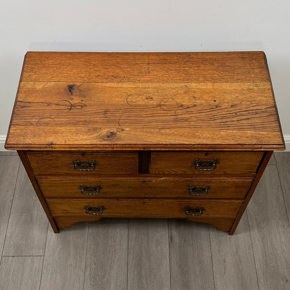 Thumbnail: Antique 20th Century Edwardian Chest Of Drawers In Oak ( AF-6177 )