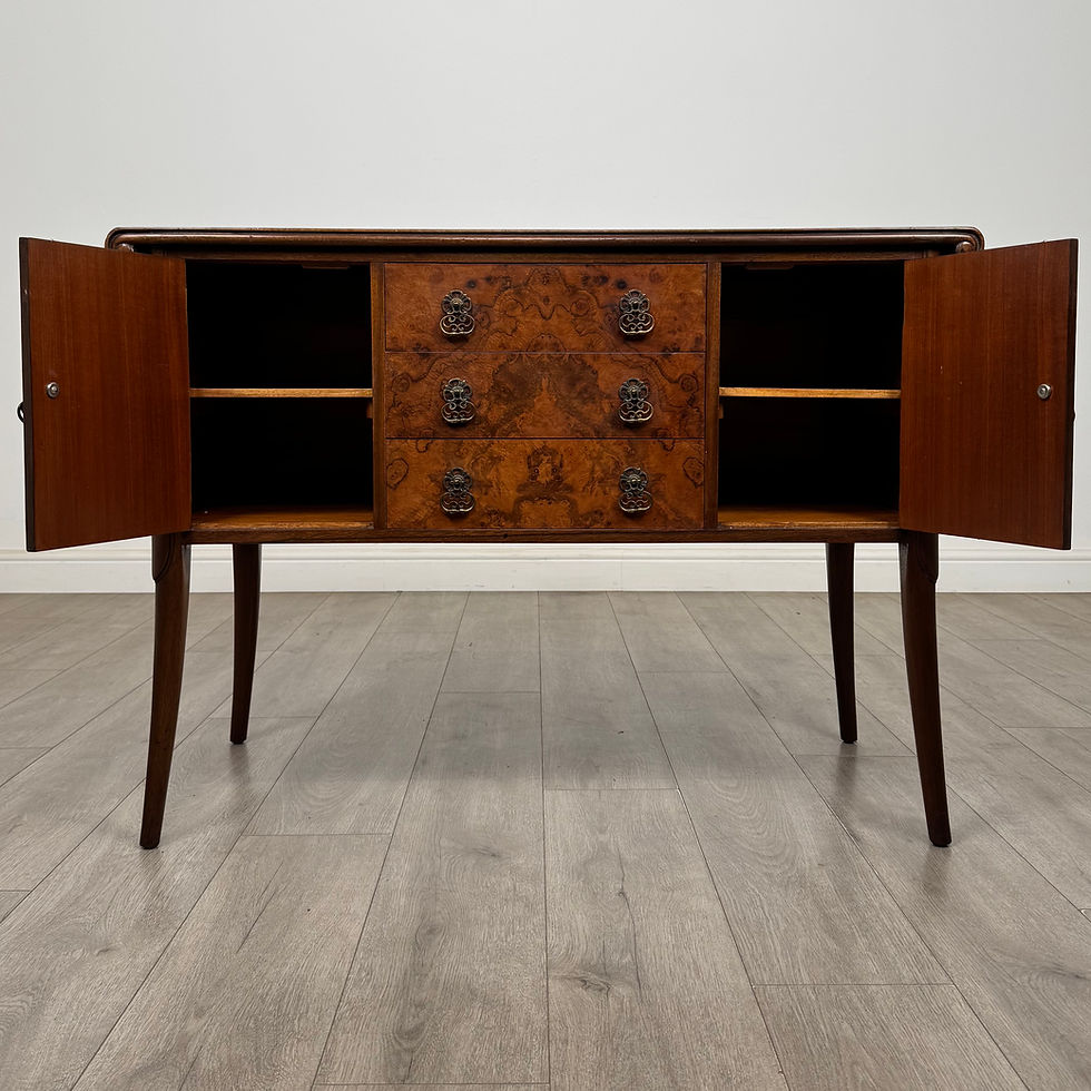 Thumbnail: Antique 20th Century Edwardian Sideboard In Burr Walnut ( AF-5775 )