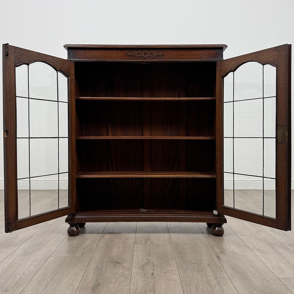 Thumbnail: Antique 20th Century Good Quality Display Cabinet In Oak ( REF AF-4442 )