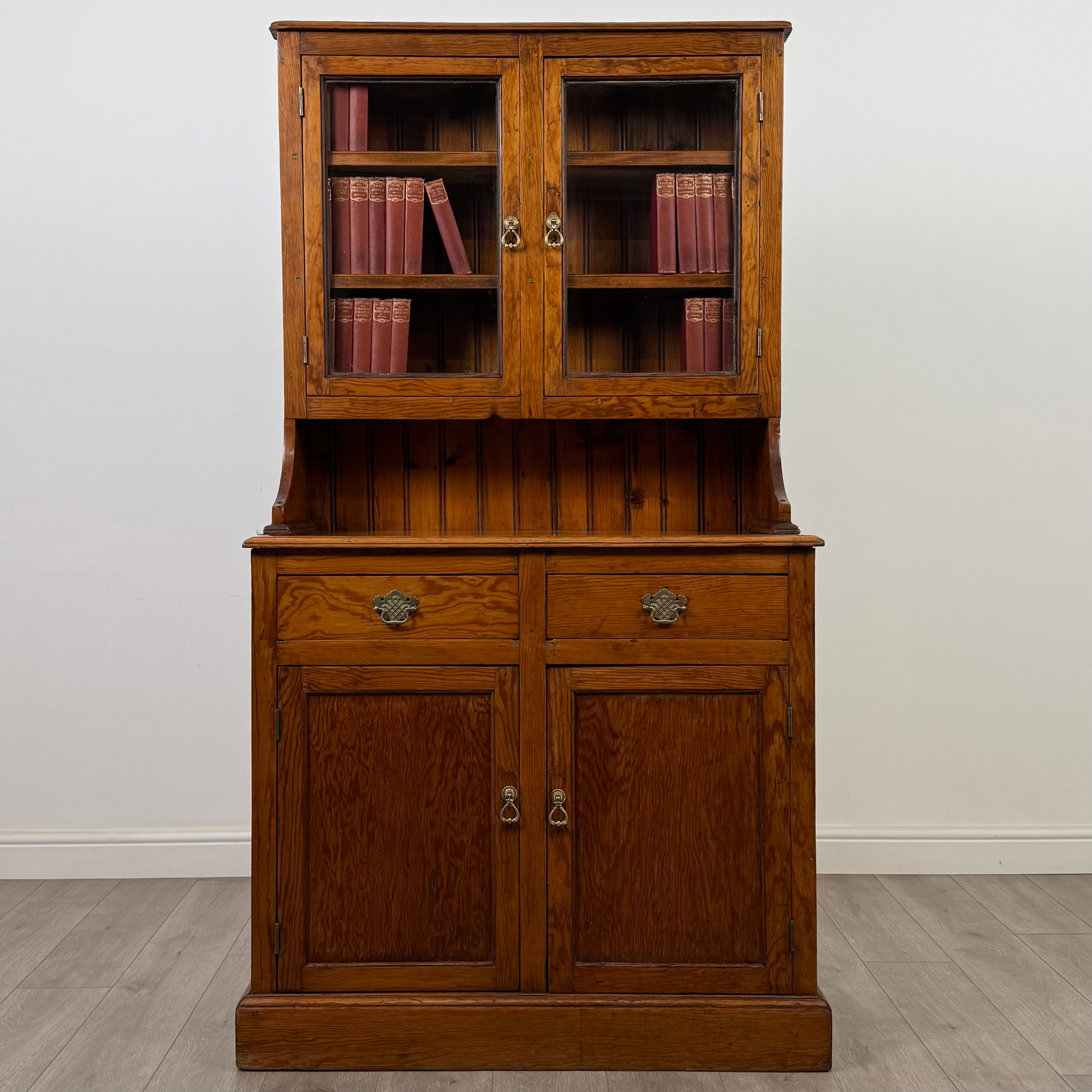 Antique 19th Century Victorian Pitch Pine Dresser ( AF-5563 )