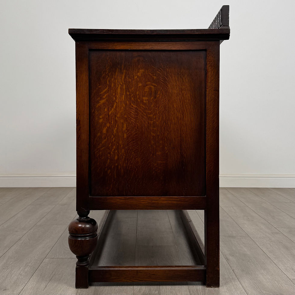 Thumbnail: Antique 20th Century Jacobean Style Sideboard In Oak  ( AF-5676 )