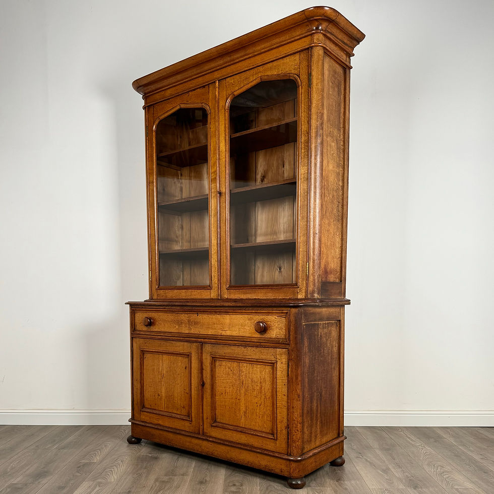 Thumbnail: Antique 19th Century Golden Oak Bookcase On Cupboard Of Finest Quality ( REF AF