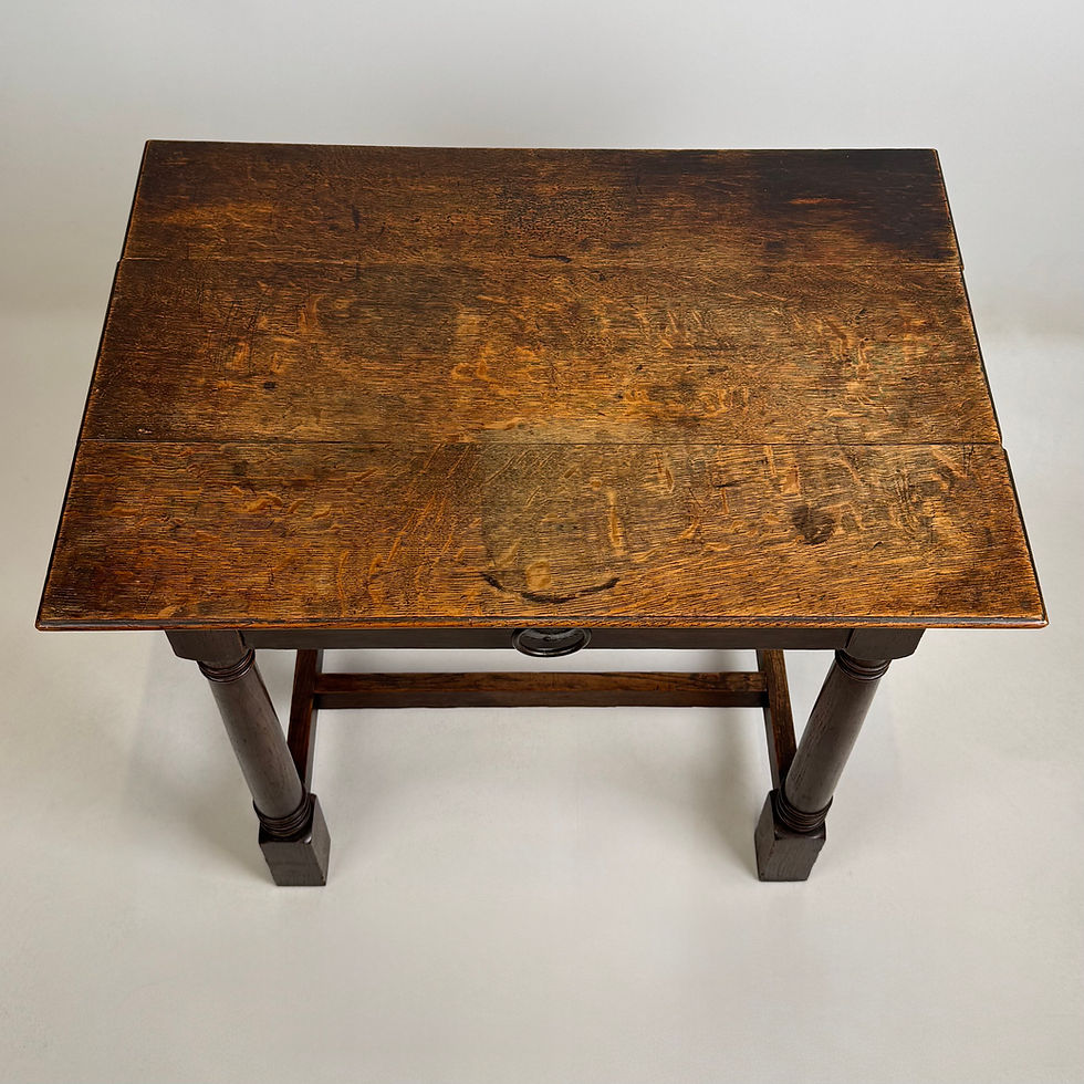 Thumbnail: Antique 20th Century Art Nouveau Style Side Table In Oak ( AF-5634 )