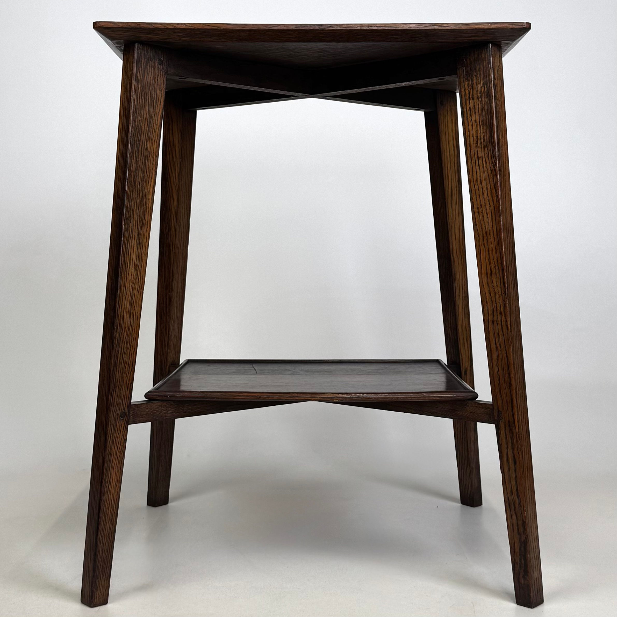 Antique 20th Century Small Edwardian Side Table In Oak ( AF-6330 )