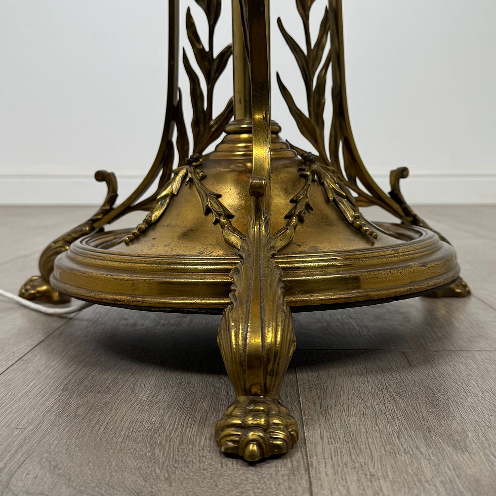 Thumbnail: Antique 19th Century Decorative Brass Floor Standing Lamp ( AF-5282 )