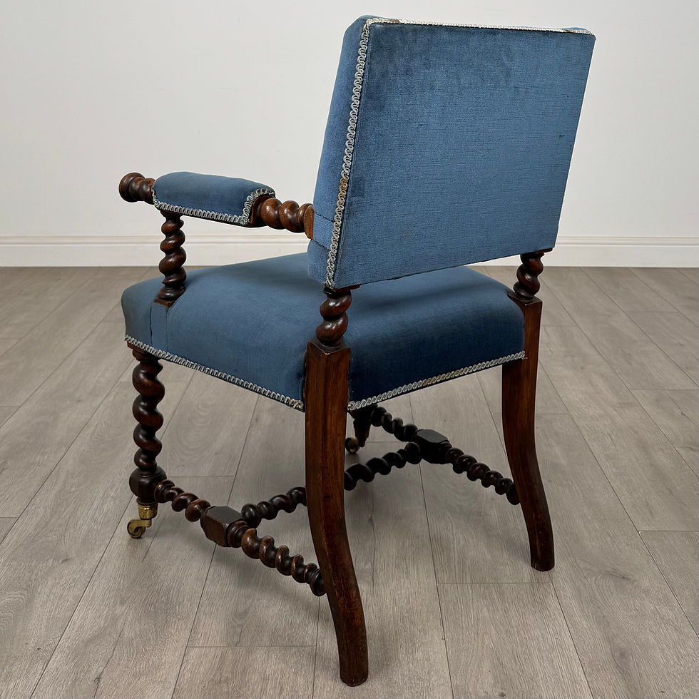 Thumbnail: Antique 19th Century Carved Victorian Armchair In Oak ( AF-5666 )