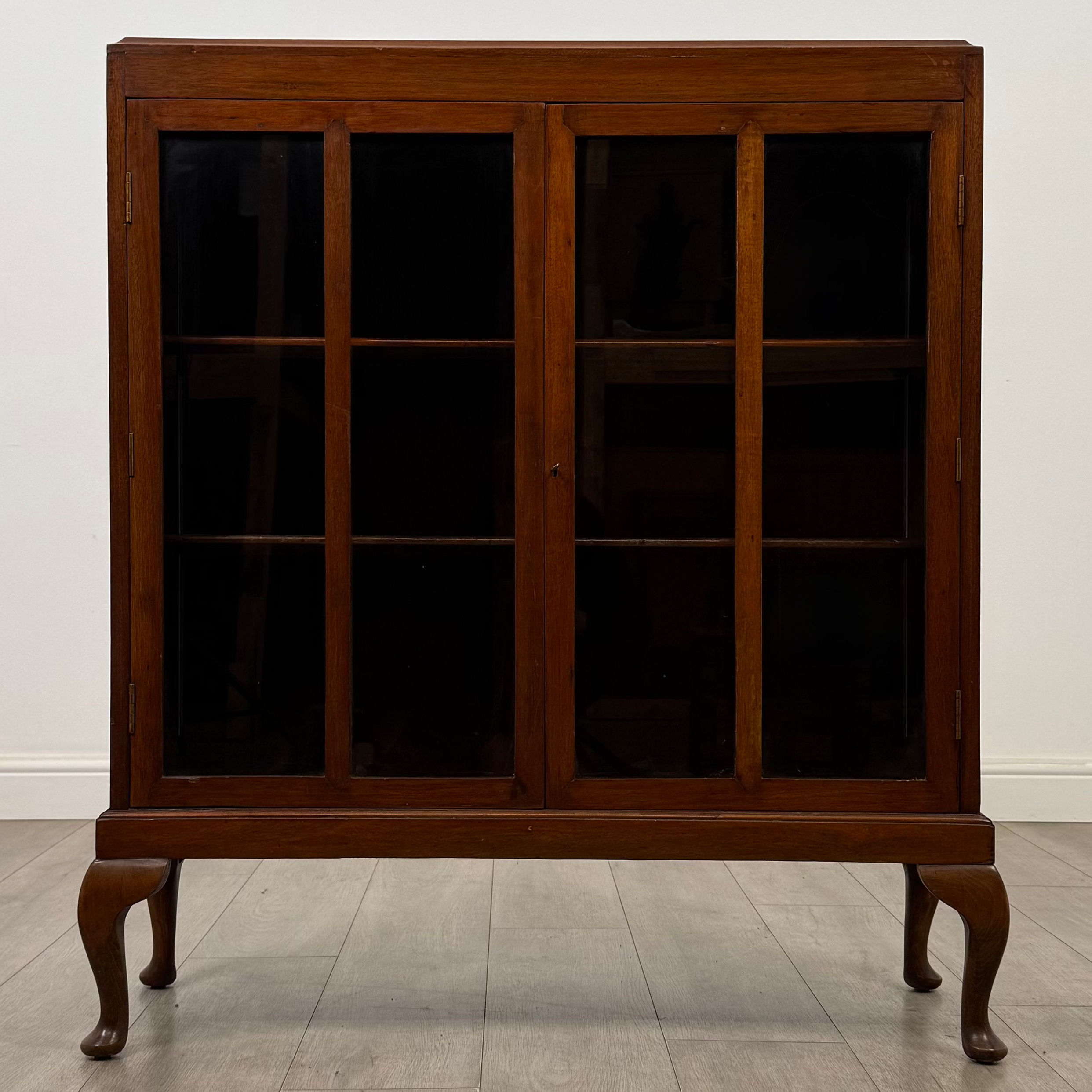 Antique 20th Century Small Mahogany Display Cabinet ( AF-5394 )