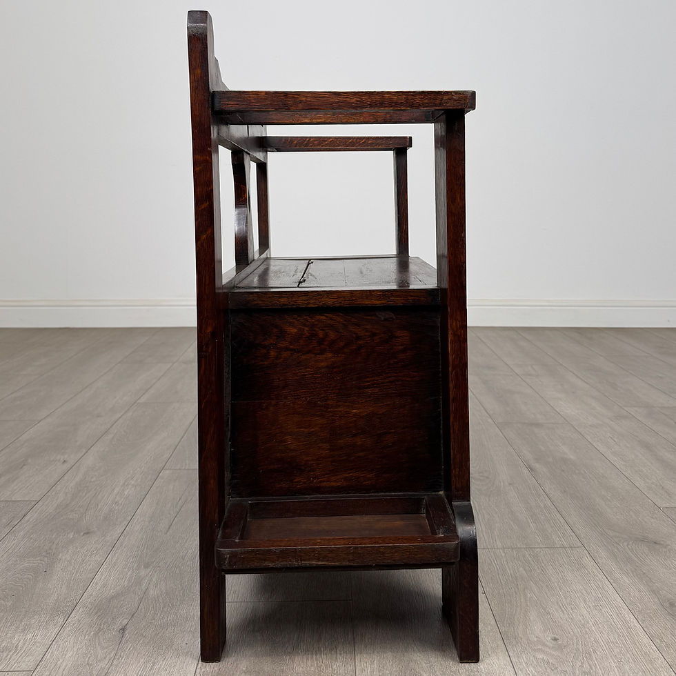 Thumbnail: Antique 20th Century Edwardian Hall Seat In Oak ( AF-5504 )