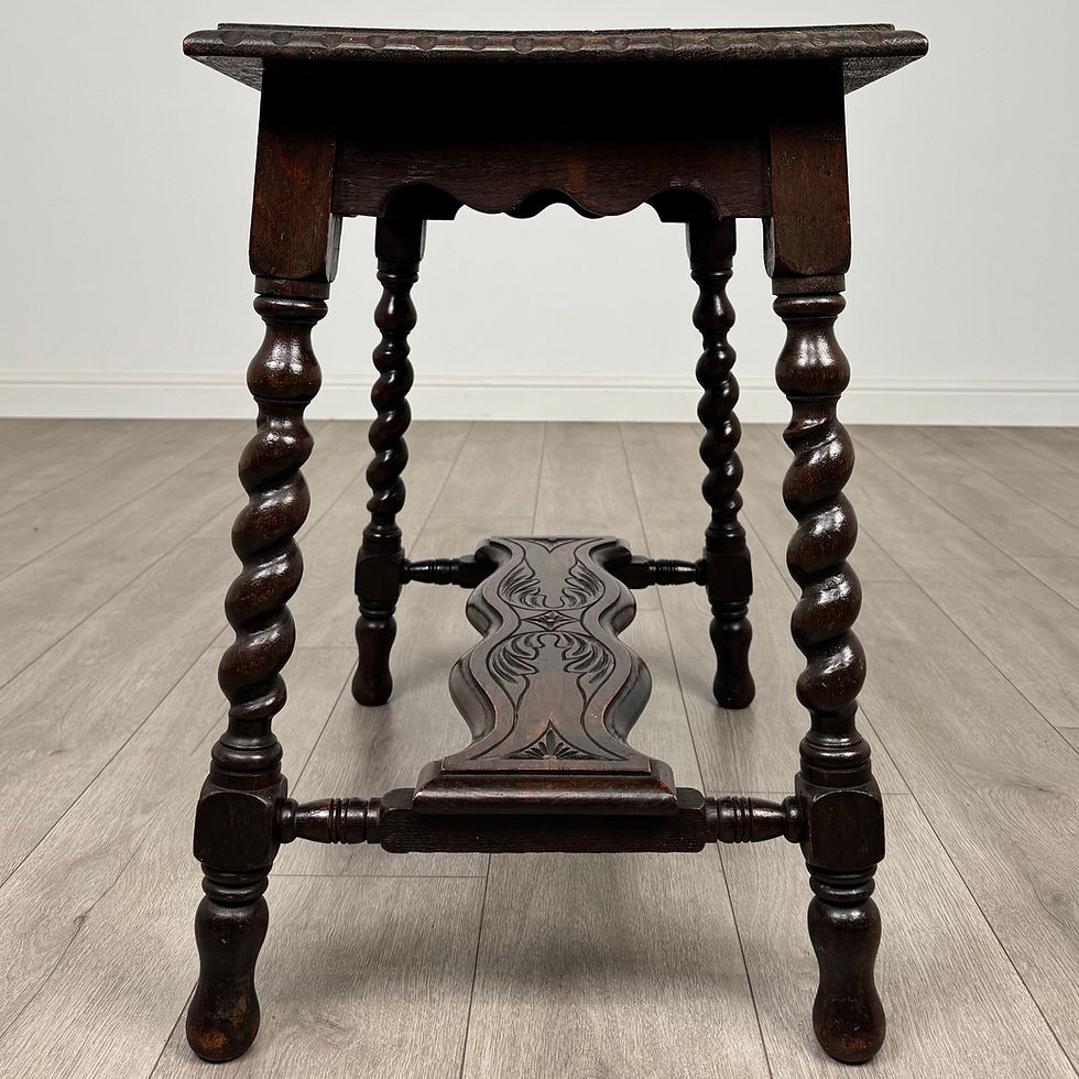 Thumbnail: Antique 19th Century Barley Twist Side Table In Oak ( REF AF-4589 )