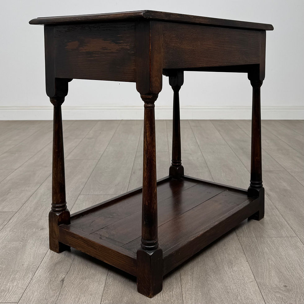 Thumbnail: Antique 19th Century Georgian Style Side Table In Oak ( AF-5650 )