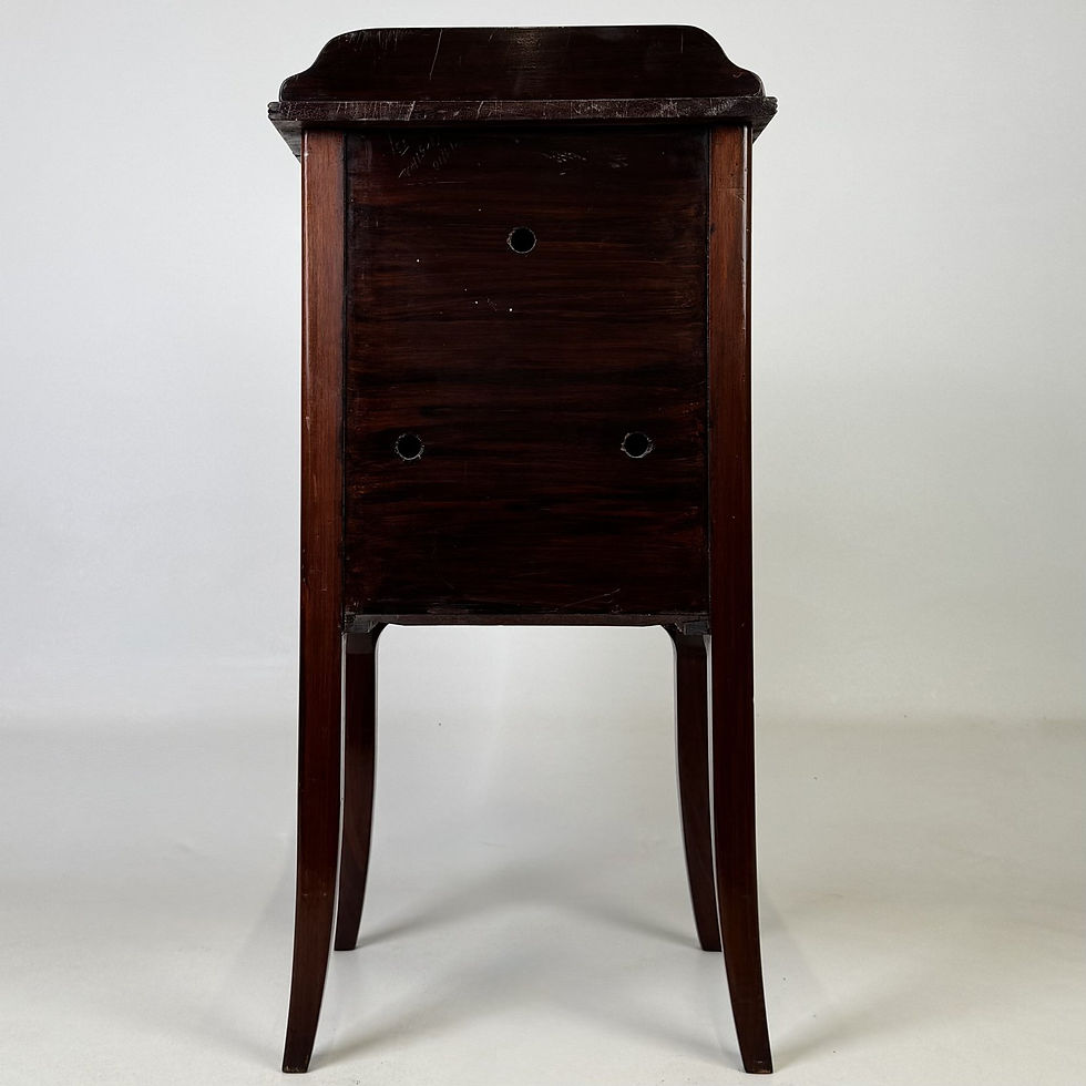 Thumbnail: Antique Edwardian Mahogany Bedside Cabinet | Inlaid Oval Panel | AF-6720