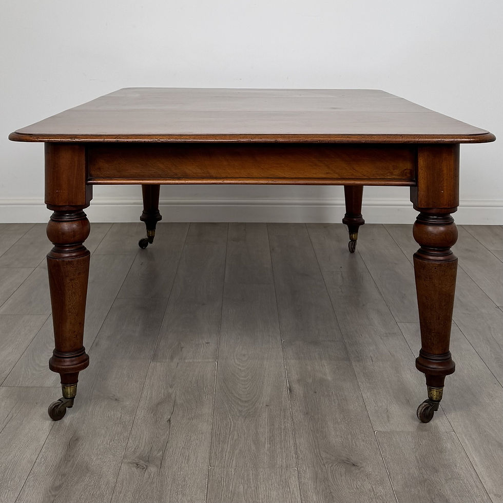 Thumbnail: Antique Victorian Mahogany Dining Table | Turned Legs and Castors | AF-6562