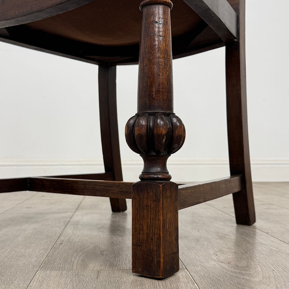 Thumbnail: Antique 20th Century Set Of 4 Edwardian Oak Dining Chairs ( AF-5389 )