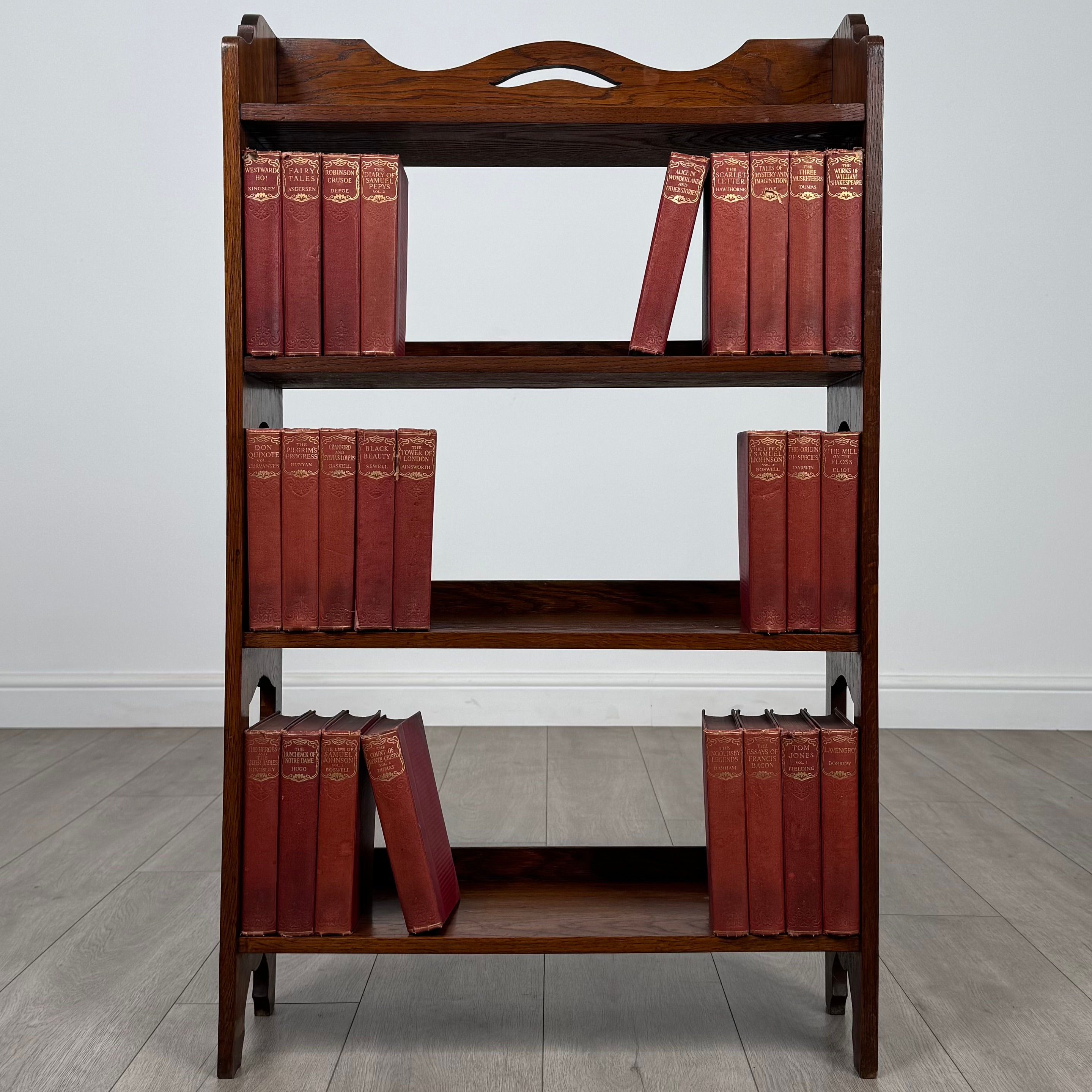 Antique 20th Century Open Bookcase In Golden Oak ( REF AF-4295 )