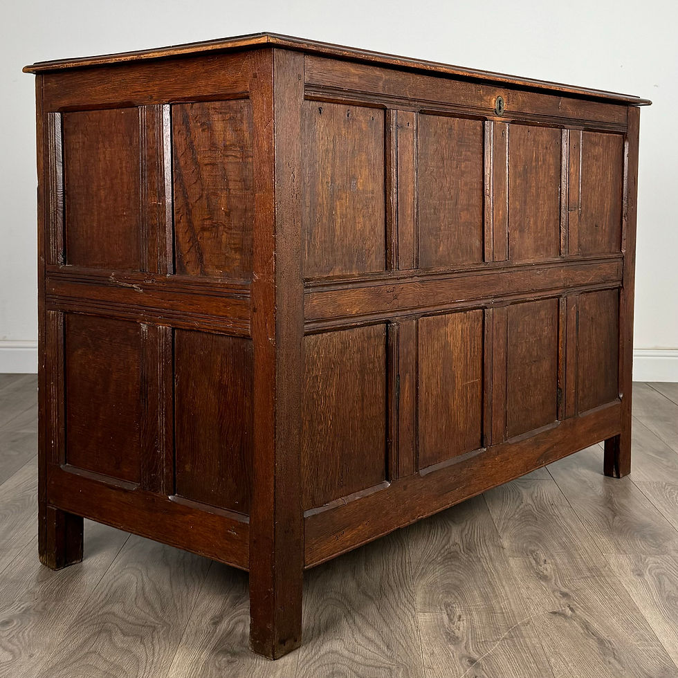 Thumbnail: Antique 18th Century Coffer Of Unusual Size In Oak ( REF AF-3338 )