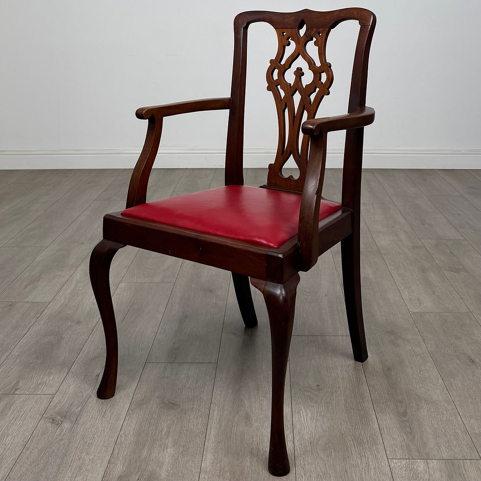 Thumbnail: Antique 19th Century Set Of 8 Chippendale Style Dining Chairs ( AF-5374 )