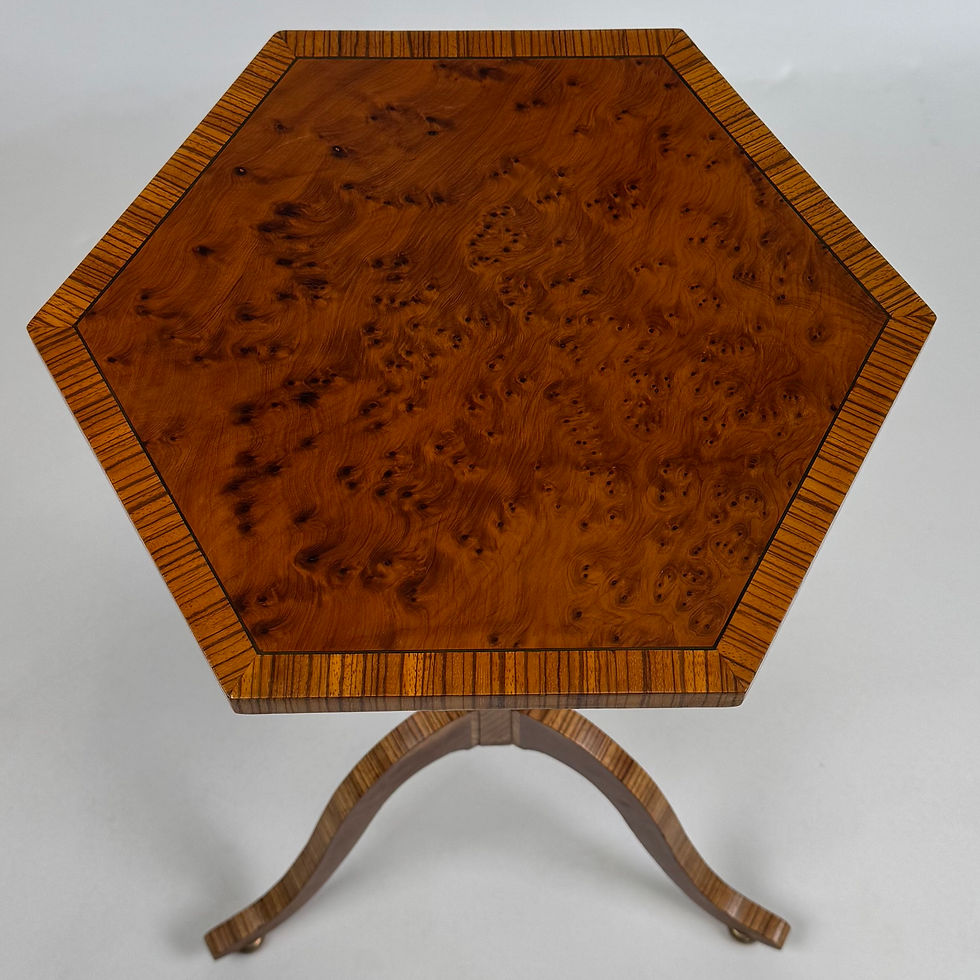 Thumbnail: Antique 20th Century Fine Quality Small Zebrawood Side Table ( REF AF-4610 )