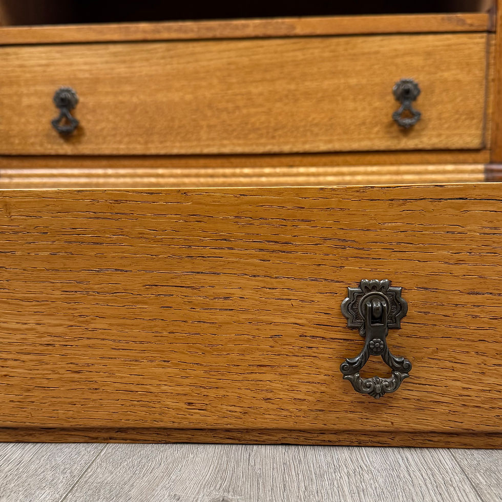 Thumbnail: Antique 20th Century Art Deco Style Golden Oak Bureau ( AF-5497 )