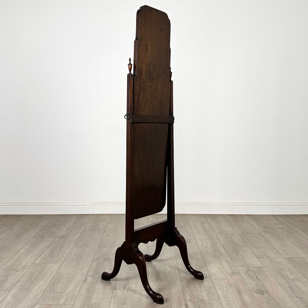 Thumbnail: Antique 20th Century Georgian Style Cheval Mirror In Mahogany ( AF-5578 )