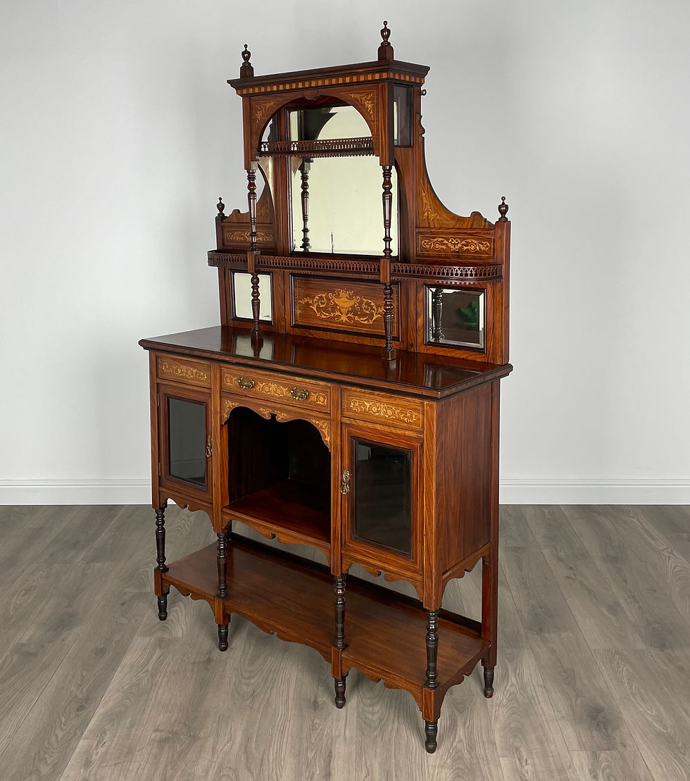 Thumbnail: Antique 19th Century Marquetry Sideboard In Rosewood ( REF AF-1935 )